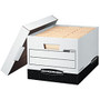 Bankers Box; R-Kive; Storage Box, Letter/Legal, 15 inch; x 12 inch; x 10 inch;, 60% Recycled, White/Black