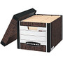 Bankers Box; R-Kive; Storage Boxes, Letter/Legal, 15 inch; x 12 inch; x 10 inch;, 60% Recycled, Woodgrain, Pack Of 4