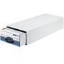 Bankers Box; Steel Plus 65% Recycled Storage Drawer, 6 1/2 inch; x 10 1/2 inch; x 25 1/4 inch;, White/Blue