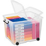 CEP Strata 75L Storage Box, Clear - 19.81 gal - Butterfly Closure Closure - Clear - 1 Each