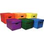 Classroom Keepers Storage Tote Assortment - External Dimensions: 12.3 inch; Width x 15.3 inch; Depth x 10.1 inch; Height - Stackable - Assorted, Red, Yellow, Green, Purple, Orange - For File Folder, Hanging Folder - 6 / Pack