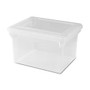 Lorell; Letter/Legal Plastic File Box , Legal Size, Clear