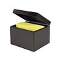 MMF Card File Box - External Dimensions: 9.5 inch; Width x 8.5 inch; Depth x 7 inch; Height - Heavy Duty - Steel - Black - For Card - Recycled - 1 Each