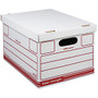 Office Wagon; Brand Economy Storage Boxes, 15 inch; x 12 inch; x 10 inch;, Letter/Legal Size, 60% Recycled, Red/White, Pack Of 10