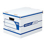 Office Wagon; Brand Quick Set-Up Storage Boxes With Lift-Off Lid, Letter/Legal, 15 inch; x 12 inch; x 10 inch;, 60% Recycled, White/Blue, Pack Of 12