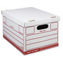 Office Wagon; Brand Storage Boxes, Letter/Legal, 10 inch;H x 12 inch;W x 15 inch;D, 50% Recycled, Red/White, Pack Of 15