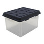 Office Wagon; Brand Store N Slide File Box, 11 1/4 inch;H x 17 inch;W x 13 3/4 inch;D, Clear/Navy Blue