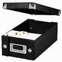 Snap-N-Store; 75% Recycled Index Card File Box, 3 inch; x 5 inch;, Black
