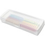 Sparco Clear Mini Pencil Box - Polypropylene - Clear - For Pen/Pencil, Marker, Accessories - 1 Each