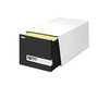 Bankers Box; Stor/Drawer; Premier Storage Drawers, Letter Size, 24 inch; x 12 inch; x 10 inch;, White/Black, Pack Of 5