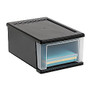 Office Wagon; Brand Small Stacking Drawer, Black/Clear