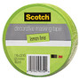 Scotch; Decorative Masking Tape, 15/16 inch; x 27 3/10 Yd., Green
