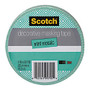 Scotch; Decorative Masking Tape, 15/16 inch; x 27 3/10 Yd., Mint Mosaic