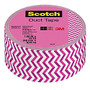 Scotch; Expressions Duct Tape, 3 inch; Core, 1.88 inch; x 10 Yd., Pink Chevron