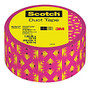 Scotch; Expressions Duct Tape, 3 inch; Core, 1.88 inch; x 10 Yd., Pink/Yellow Tribal