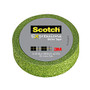 Scotch; Expressions Glitter Tape, 0.59 inch; x 196 inch;, Lime Green