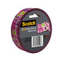 Scotch; Expressions Masking Tape, 3 inch; Core, 1 inch; x 720 inch;, Pink Floral