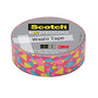 Scotch; Expressions Washi Tape, 1.25 inch; Core, 0.59 inch; x 393 inch;, Techno Pink