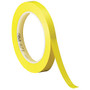 3M&trade; 471 Vinyl Tape, 3 inch; Core, 0.25 inch; x 36 Yd., Yellow, Case Of 3