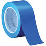 3M&trade; 471 Vinyl Tape, 3 inch; Core, 2 inch; x 36 Yd., Blue, Case Of 24