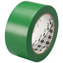 3M&trade; 764 Vinyl Tape, 3 inch; Core, 2 inch; x 36 Yd., Green, Case Of 24