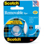 Scotch; Removable Tape, 0.75 inch; x 18', Clear