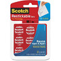 Scotch Restickable Mounting Dots - 0.88 inch; Width x 1 inch; Length - Removable, Reusable, Photo-safe, Stain Resistant, Double-sided - 18 / Pack - Clear