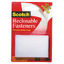 Scotch; Recloseable Fasteners, White, 2 inch; x 3 inch;, Pack Of 3