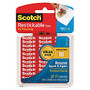 Scotch; Restickable Tabs, 1 inch; x 1 inch;, Clear Squares, Pack Of 27