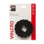 VELCRO; Brand STICKY BACK; Fasteners, Coins, 5/8 inch;, Black, Pack Of 50