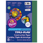 Tru-Ray; 50% Recycled Construction Paper, 9 inch; x 12 inch;, Dark Green, Pack Of 50