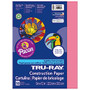 Tru-Ray; 50% Recycled Construction Paper, 9 inch; x 12 inch;, Shocking Pink, Pack Of 50