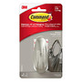 3M&trade; Command&trade; Damage-Free Hook, Designer, Medium, Brushed Nickel