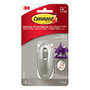 3M&trade; Command&trade; Damage-Free Hook, Traditional, Medium, Brushed Nickel