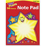 Trend Super Star Shaped Note Pad - 50 Sheets - Printed - 5 inch; x 5 inch; - Multicolor Paper - 1Pad