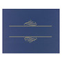 Great Papers! Certificate Cover, 12 inch; x 9 3/8 inch;, Navy, Pack Of 5