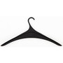 Alba PMCINHANG12 Garment Rack Hangers, 7 15/16 inch;H x 17 5/16 inch;W x 13/16 inch;D, Black, Pack Of 12