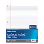 Office Wagon; Brand College-Ruled Notebook Filler Paper, 3-Hole Punched, 11 inch; x 8 1/2 inch;, 100 Sheets