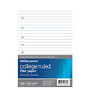 Office Wagon; Brand College-Ruled Notebook Filler Paper, 7-Hole Punched, 8 1/2 inch; x 5 1/2 inch;, 120 Sheets
