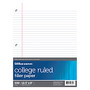 Office Wagon; Brand Notebook Filler Paper, 8 inch; x 10 1/2 inch;, College Ruled, White, Pack Of 500 Sheets