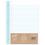 Office Wagon; Brand Notebook Reinforced Filler Paper, College-Ruled, 8 inch; x 10 1/2 inch;, 3-Hole Punched, White, Pack Of 100