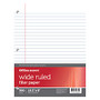 Office Wagon; Brand Ruled Filler Paper, 3-Hole Punched, 16-Lb, Wide Ruled With Margin, 10 1/2 inch; x 8 inch;, Ream Of 500 Sheets