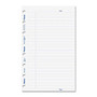 Rediform MiracleBind Notebook Refill Sheet - 25 Sheets - Printed - 8 inch; x 5 inch; - White Paper - Recycled - 20 / Each