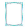 Barker Creek Computer Paper, 8 1/2 inch; x 11 inch;, Turquoise Chevron, 50 Sheets