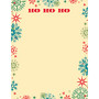 Great Papers!; Holiday Stationery, 8 1/2 inch; x 11 inch;, Ho Ho Snowflake, Pack Of 80