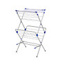 Honey-Can-Do 2-Tier Mesh-Top Drying Rack, 41 1/2 inch;H x 17 inch;W x 23 1/2 inch;, Silver/Blue