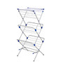 Honey-Can-Do 3-Tier Mesh-Top Drying Rack, 59 1/4 inch;H x 17 inch;W x 23 1/2 inch;D, Silver/Blue