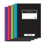 Office Wagon; Brand Fashion Composition Books, 7 1/2 inch; x 9 3/4 inch;, Wide Ruled, Solid Black, Assorted Spine Colors