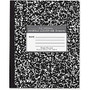 Roaring Spring Flexible Composition Book - 36 Sheets - Printed - Sewn - 15 lb Basis Weight 7 inch; x 8.50 inch; - White Paper - Black Cover Marble - SBS Board Cover - 1Each