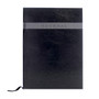 Eccolo&trade; Large Format Business Journal, 8 inch; x 10 1/2 inch;, Black/Grey